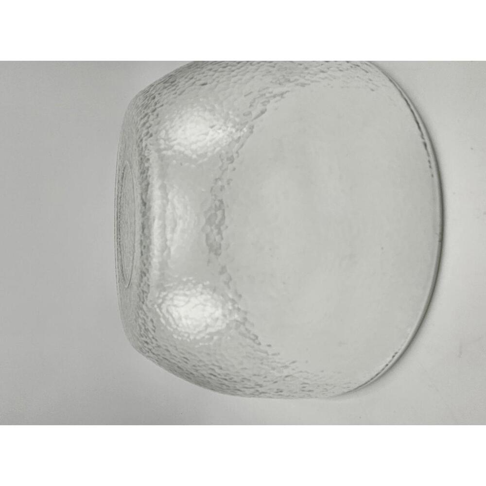 Vintage Hammered Glass Mixing Bowl Mid-Century Textured Clear Utility & Display